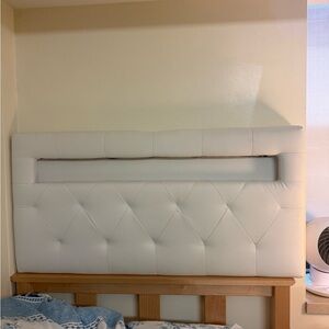Elegant White Upholstered Headboard